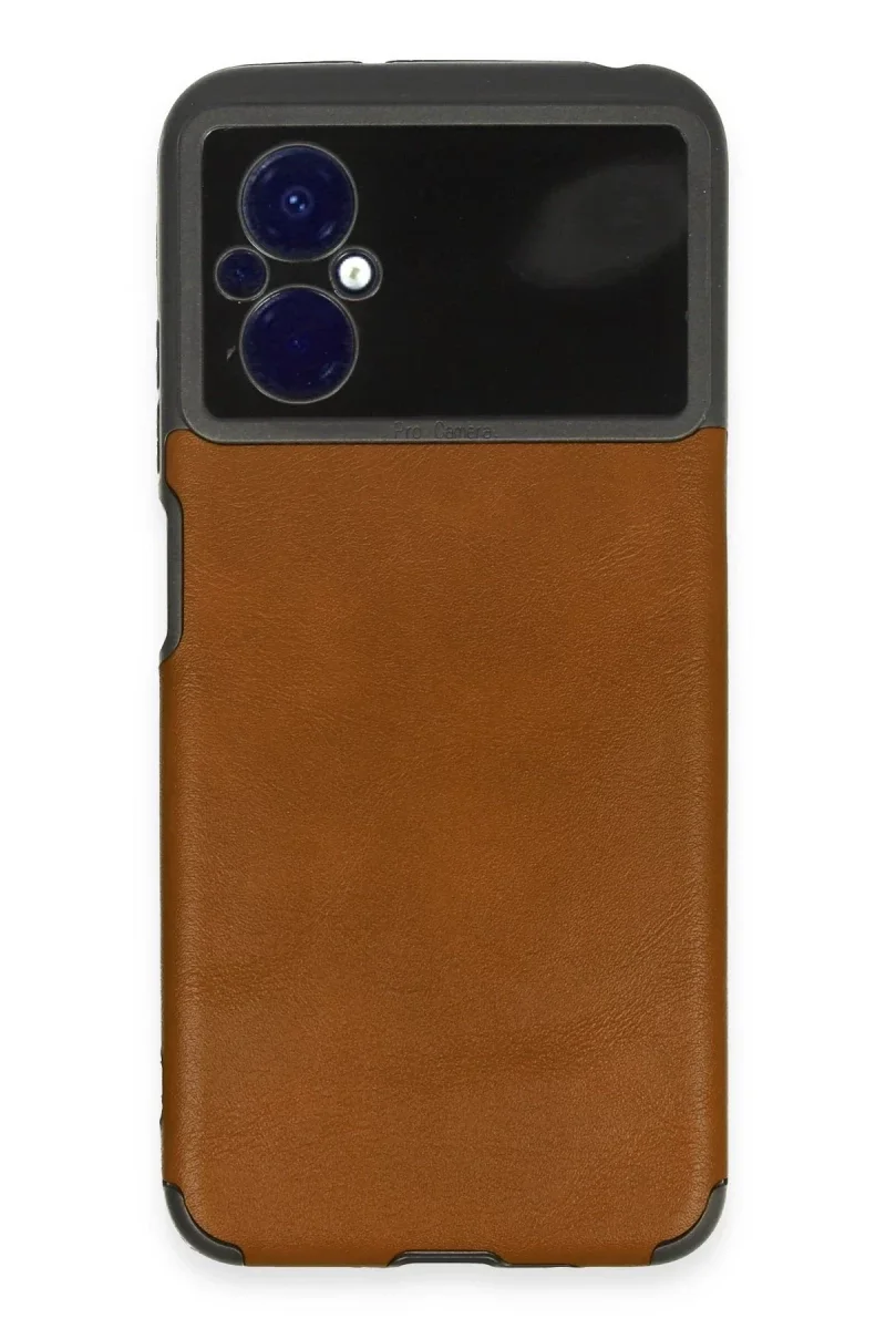 Xiaomi Poco M5 Kılıf Loop Deri Silikon - Kahverengi