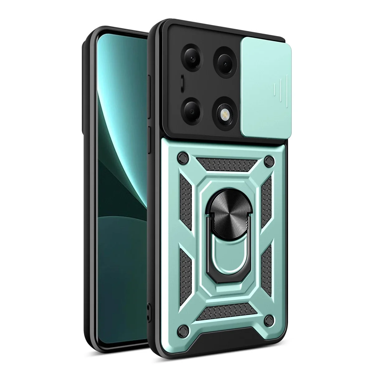 Xiaomi Poco M6 Pro 4g Kılıf Pars Lens Yüzüklü Silikon - Yeşil Xiaomi Poco M6 Pro 4g Kılıf Pars Lens Yüzüklü Silikon - Yeşil