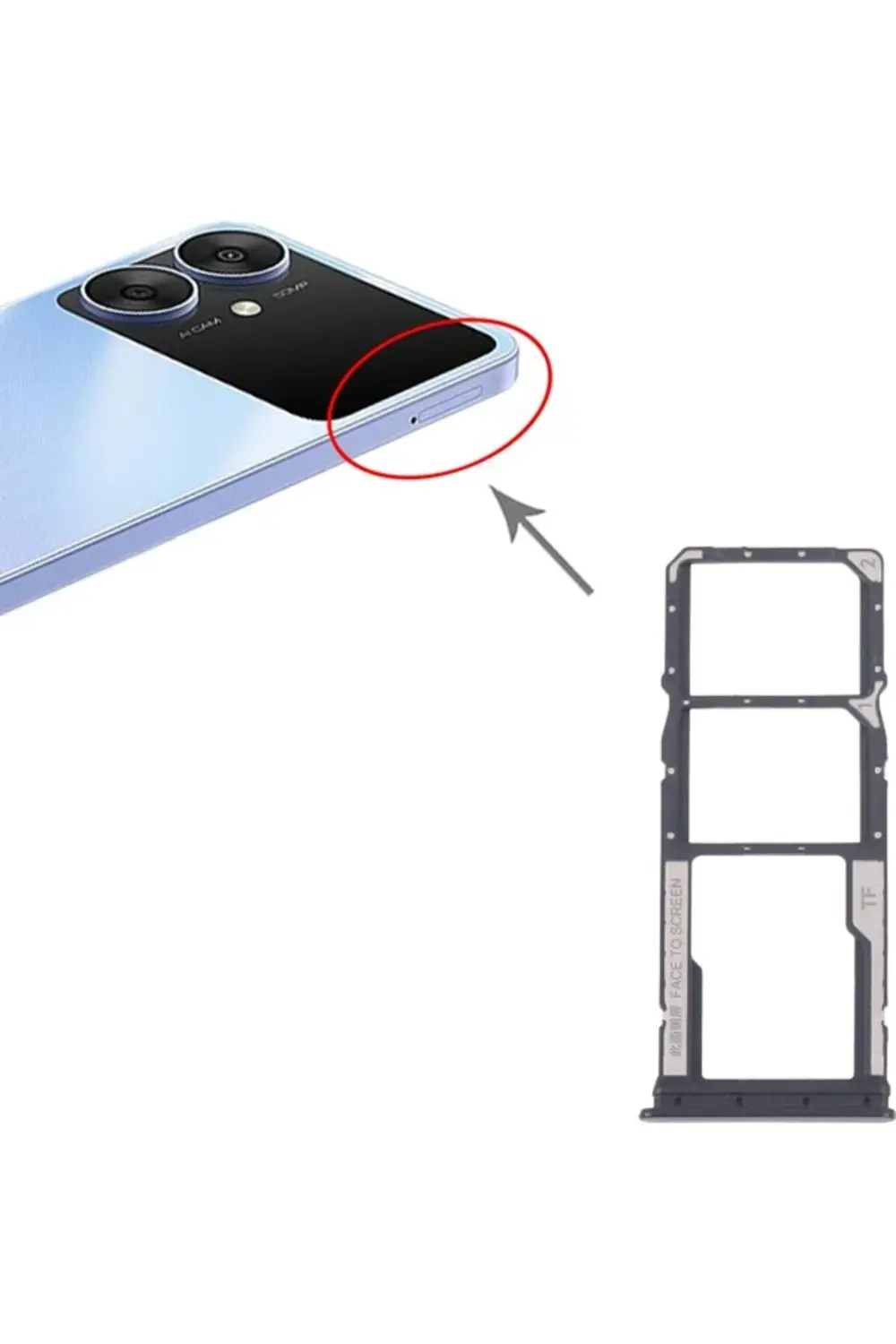 Xiaomi Poco M6 Uyumlu Sım Yuvası Mikro Sd Kart Yuvası