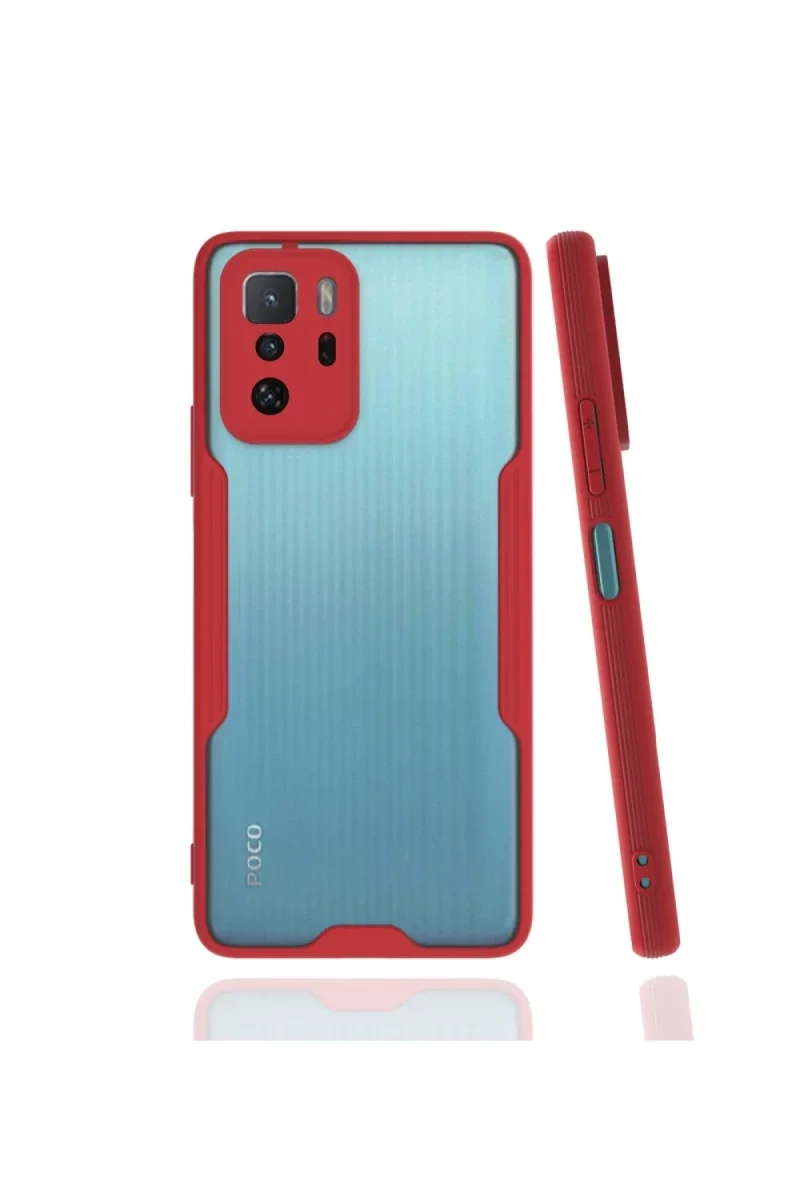 Xiaomi Poco X3 GT Kılıf Platin Silikon - Kırmızı