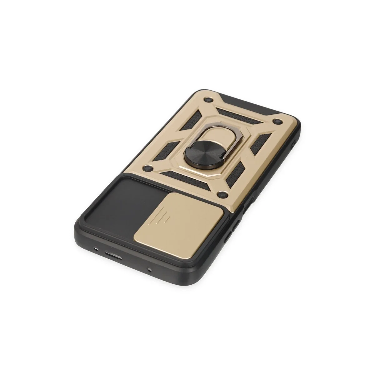 Xiaomi Poco X3 Gt Kılıf Pars Lens Yüzüklü Silikon - Gold Xiaomi Poco X3 Gt Kılıf Pars Lens Yüzüklü Silikon - Gold