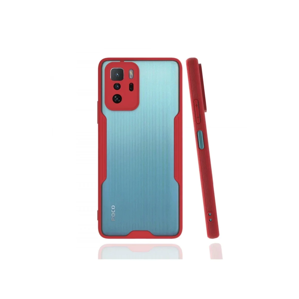 Xiaomi Poco X3 GT Kılıf Platin Silikon - Kırmızı