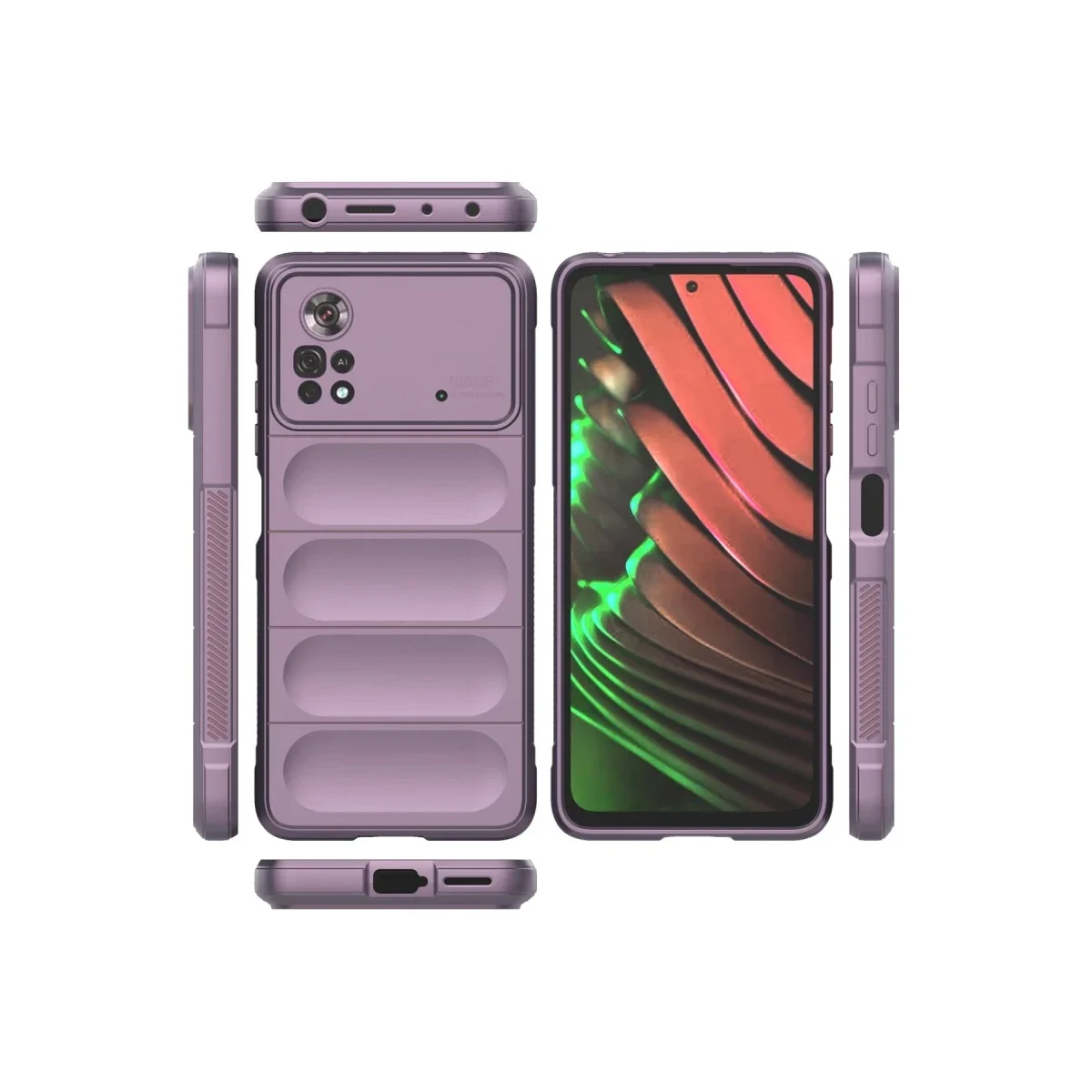 Xiaomi Poco X4 Pro 5G Kılıf Optimum Silikon - Mor Xiaomi Poco X4 Pro 5G Kılıf Optimum Silikon - Mor - Görsel 3