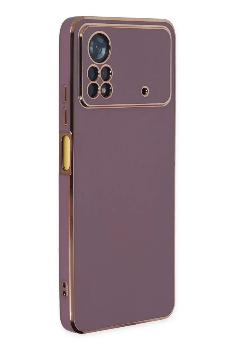 Xiaomi Poco X4 Pro 5G Kılıf Volet Silikon - Mor Xiaomi Poco X4 Pro 5G Kılıf Volet Silikon - Mor