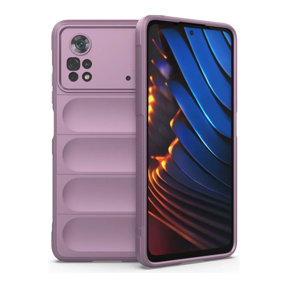 Xiaomi Poco X4 Pro 5G Kılıf Optimum Silikon - Mor Xiaomi Poco X4 Pro 5G Kılıf Optimum Silikon - Mor