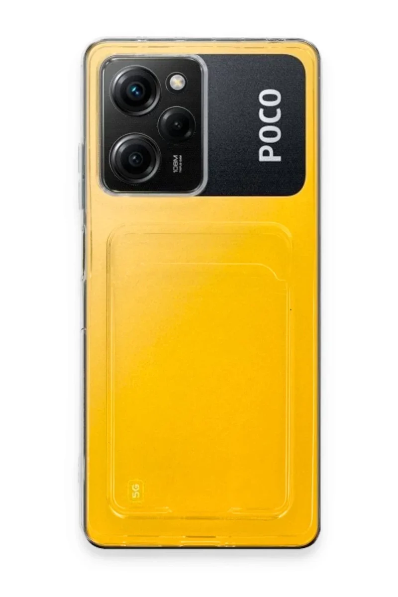 Xiaomi Poco X5 Pro 5G Kılıf Kart Şeffaf Silikon - Şeffaf