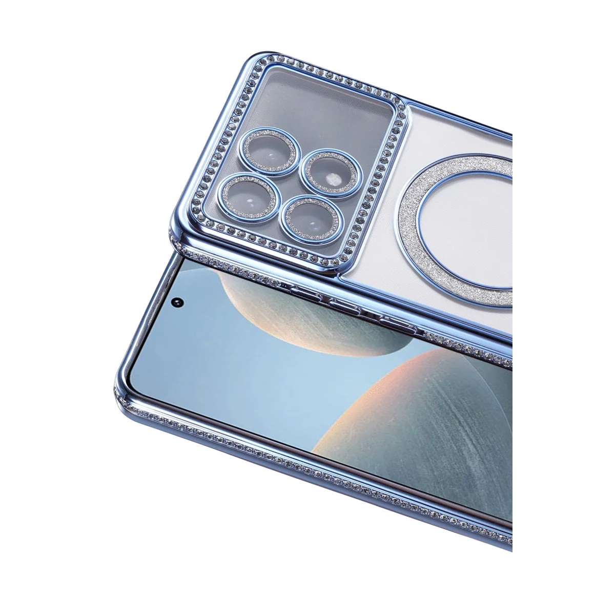 Xiaomi Poco X6 Pro Joke Simli Magneticsafe Kılıf - Mavi Xiaomi Poco X6 Pro Joke Simli Magneticsafe Kılıf - Mavi