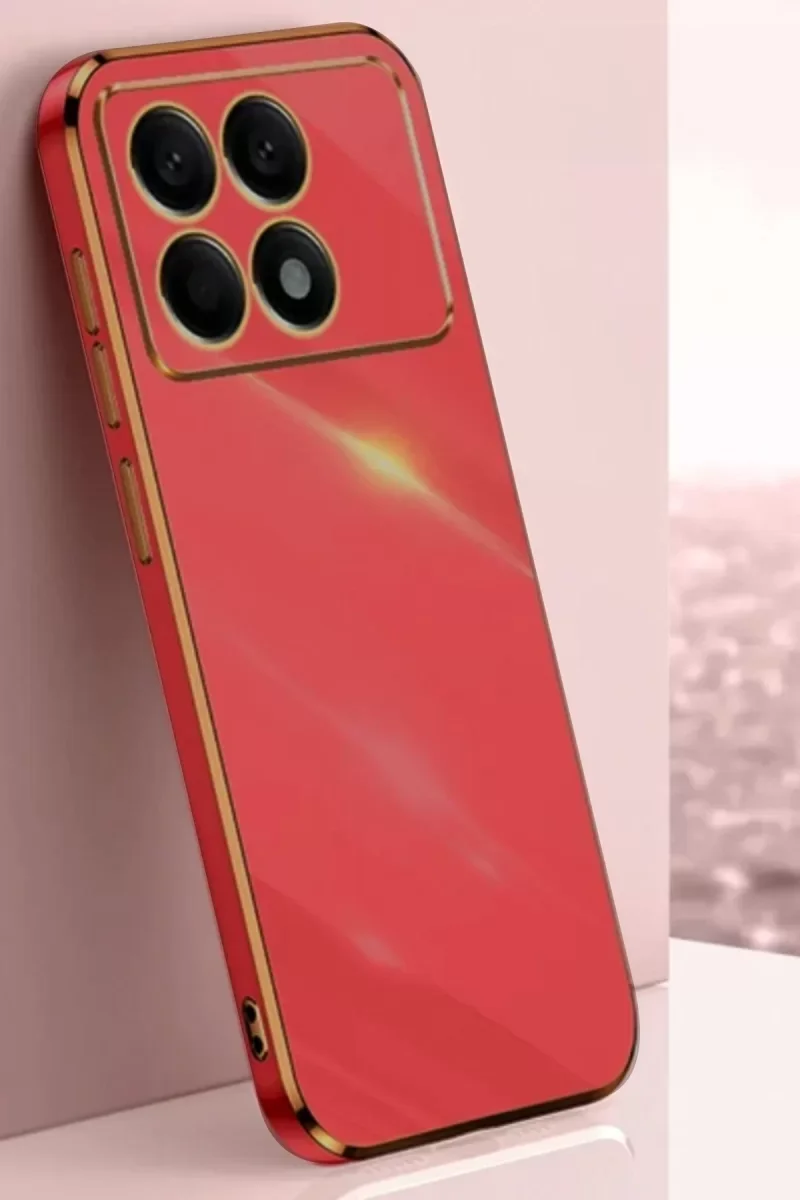 Xiaomi Poco X6 Pro Kılıf Volet Silikon - Kırmızı