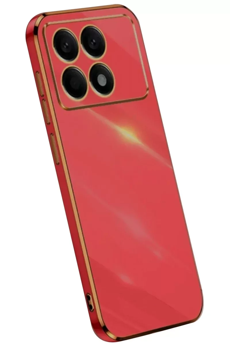 Xiaomi Poco X6 Pro Kılıf Volet Silikon - Kırmızı