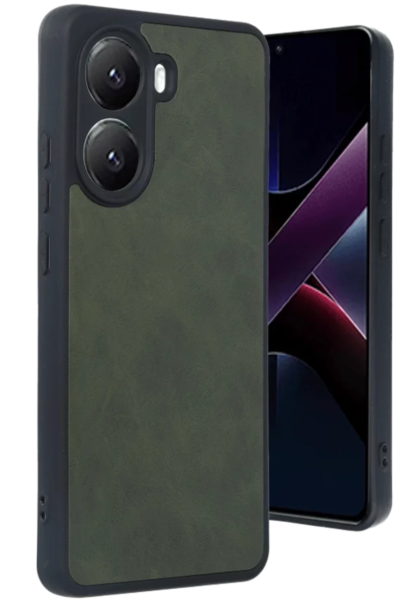 Xiaomi Poco X7 Pro Kılıf Aras Deri Kapak - Koyu Yeşil