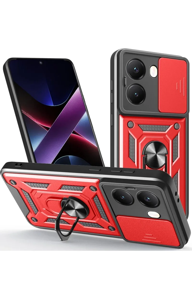 Xiaomi Poco X7 Pro Kılıf Pars Lens Yüzüklü Silikon - Kırmızı Fiyatı, Yorumları ve Özellikleri