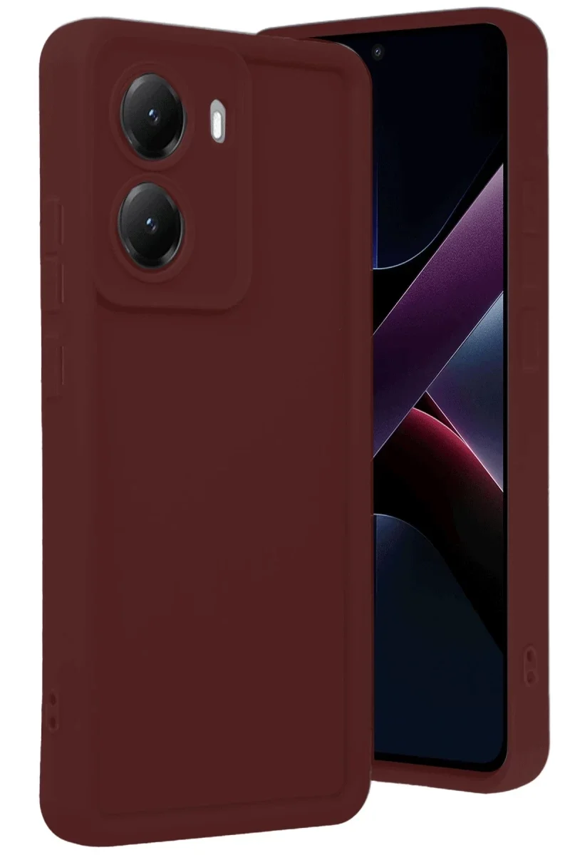 Xiaomi Poco X7 Pro Viera Silikon - Bordo Xiaomi Poco X7 Pro Viera Silikon - Bordo