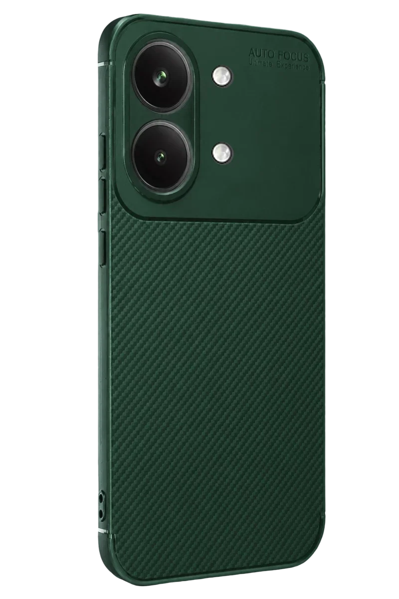 Xiaomi Poco X8 Pro Max Auto Focus Karbon Kapak - Koyu Yeşil