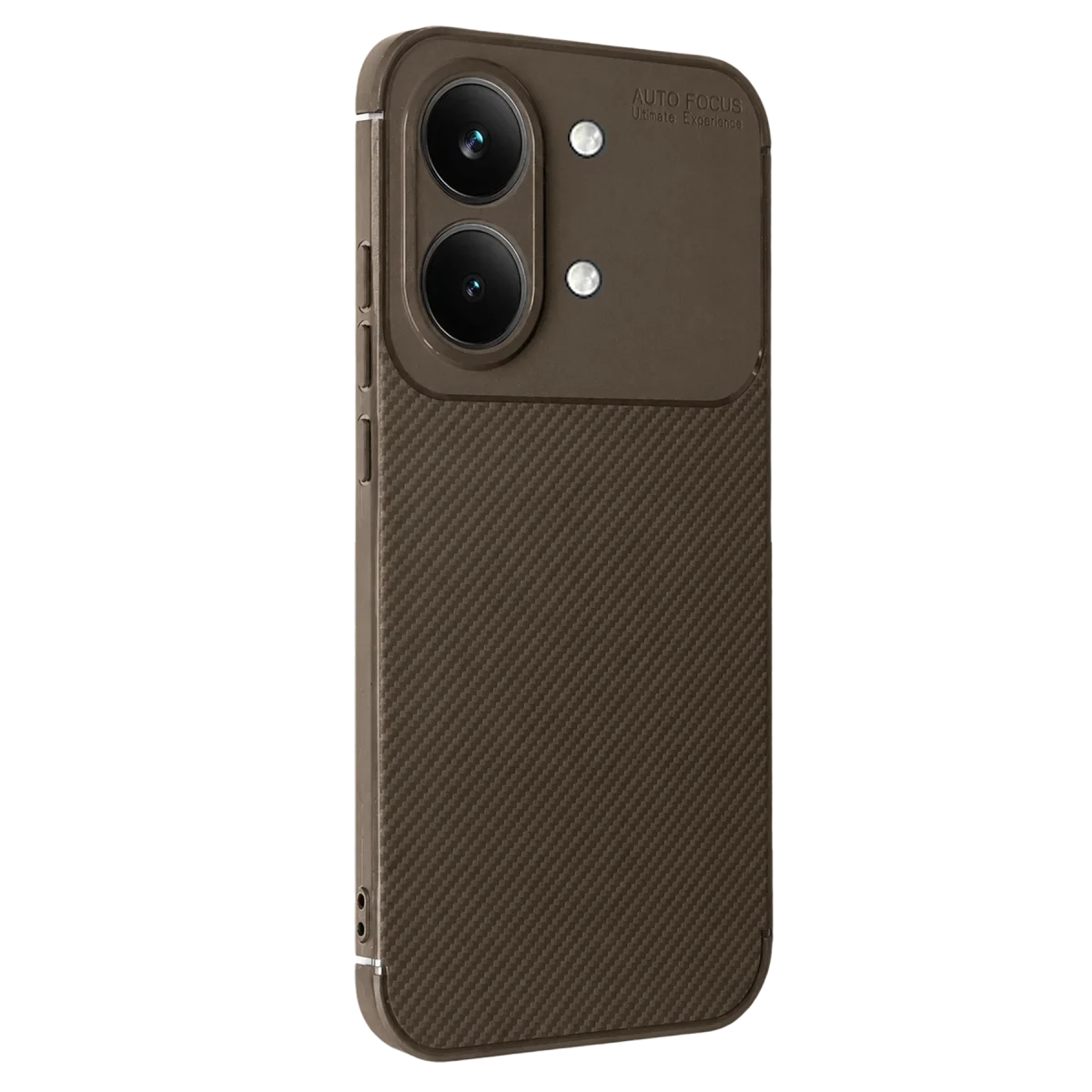 Xiaomi Poco X8 Pro Max Auto Focus Karbon Kapak - Kahverengi Xiaomi Poco X8 Pro Max Auto Focus Karbon Kapak - Kahverengi