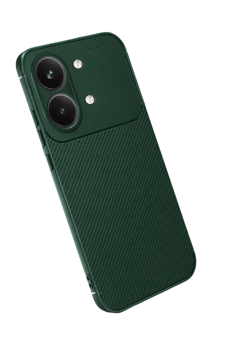 Xiaomi Poco X8 Pro Max Auto Focus Karbon Kapak - Koyu Yeşil