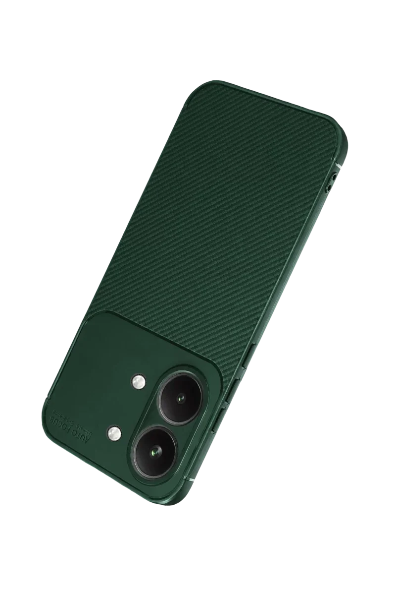 Xiaomi Poco X8 Pro Max Auto Focus Karbon Kapak - Koyu Yeşil