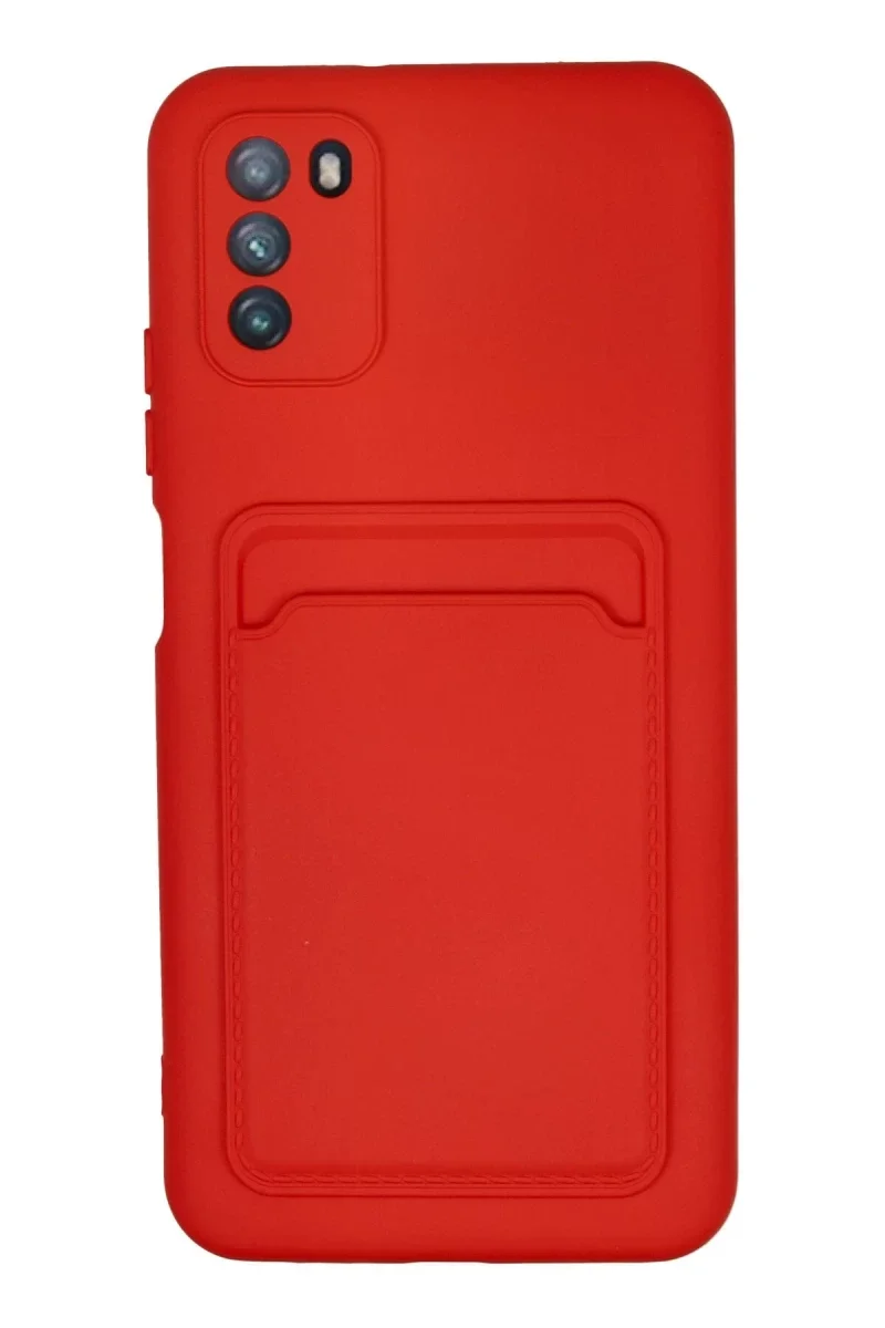 Xiaomi Pocophone M3 Kılıf Kelvin Kartvizitli Silikon - Kırmızı Xiaomi Pocophone M3 Kılıf Kelvin Kartvizitli Silikon - Kırmızı