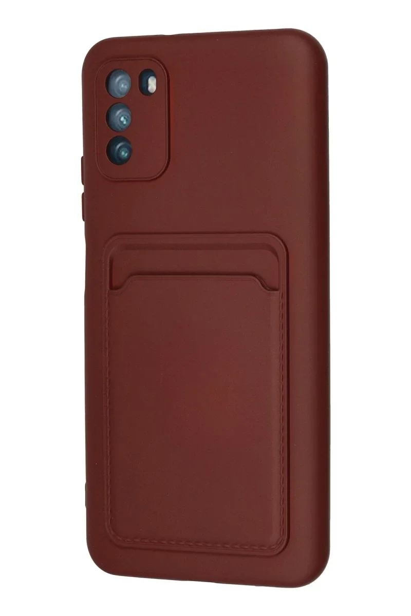 Xiaomi Pocophone M3 Kılıf Kelvin Kartvizitli Silikon - Bordo Xiaomi Pocophone M3 Kılıf Kelvin Kartvizitli Silikon - Bordo