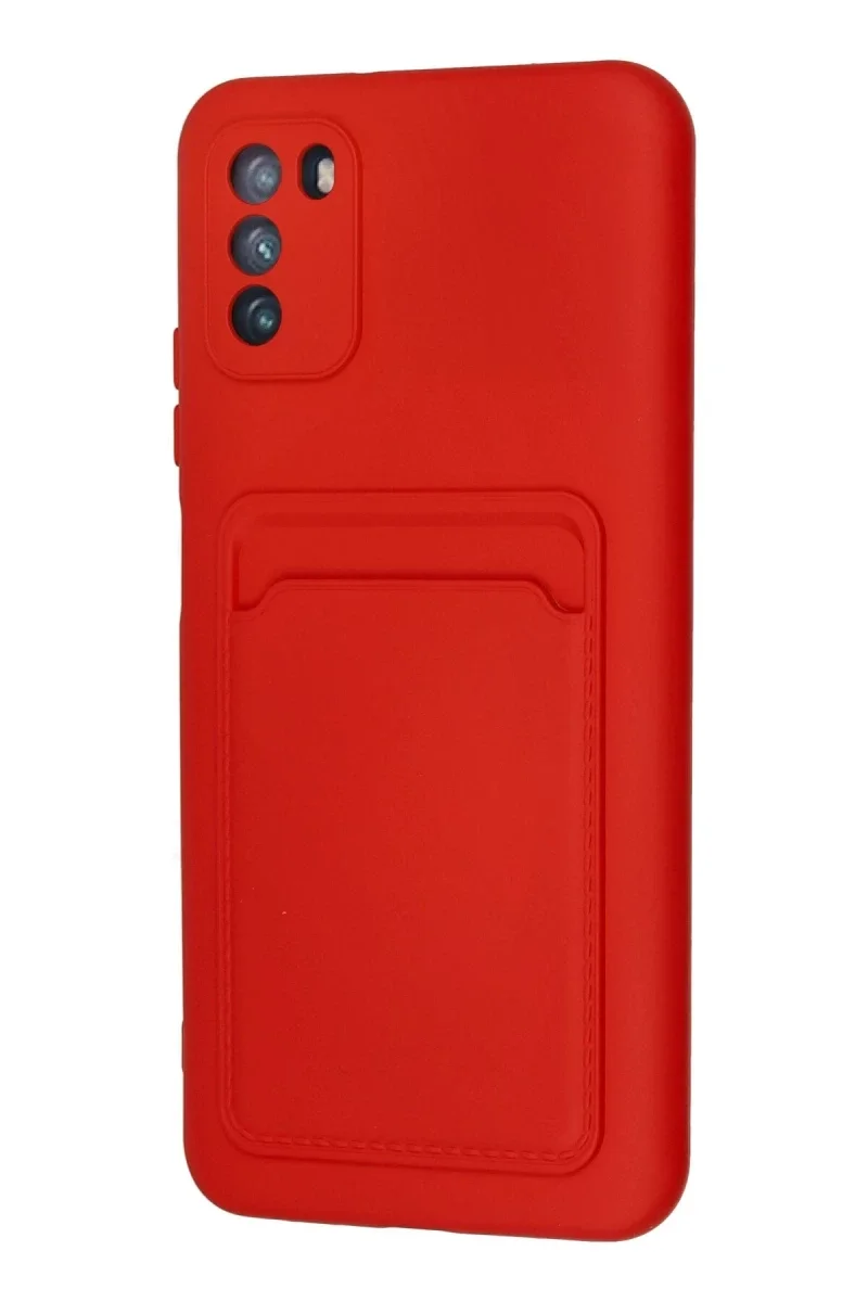 Xiaomi Pocophone M3 Kılıf Kelvin Kartvizitli Silikon - Kırmızı Xiaomi Pocophone M3 Kılıf Kelvin Kartvizitli Silikon - Kırmızı