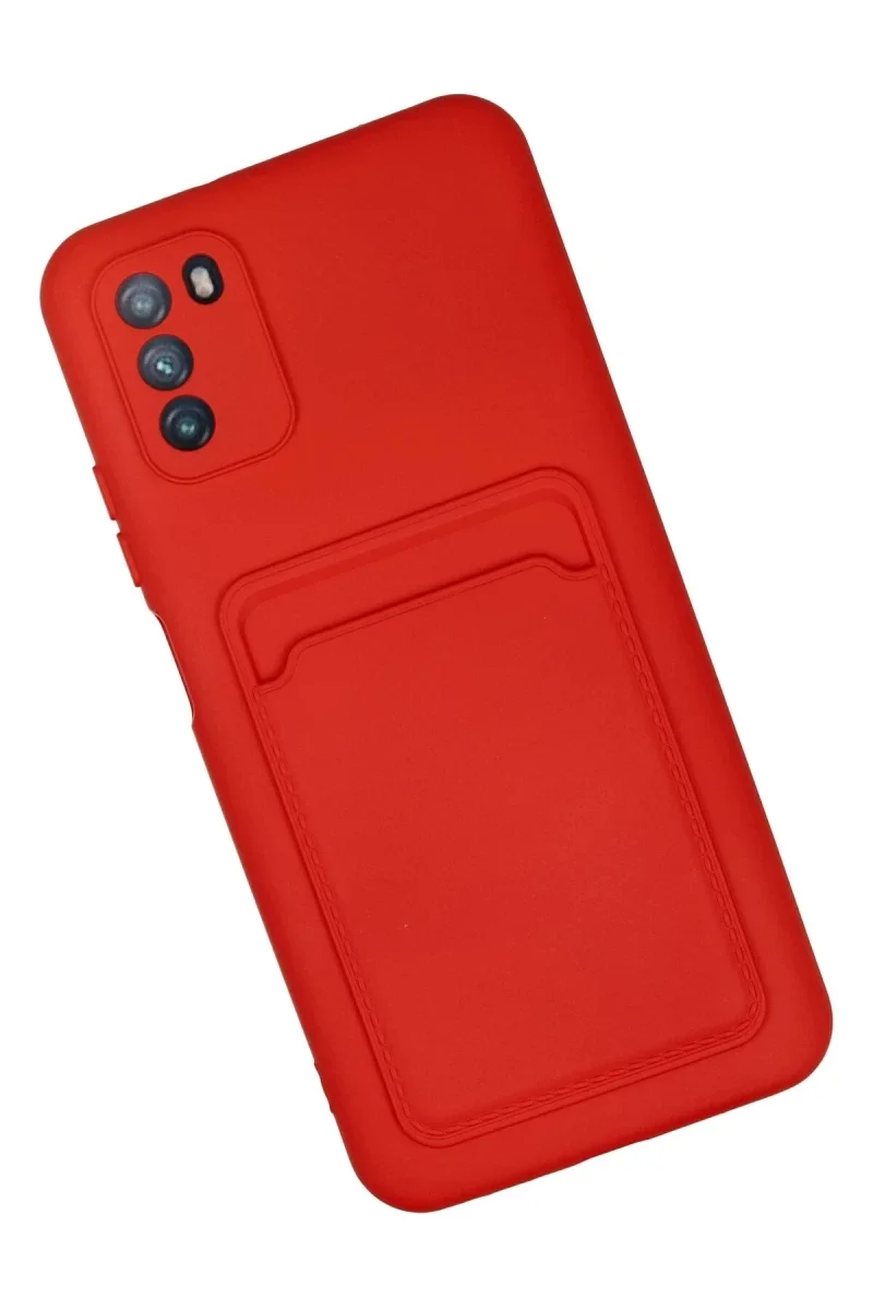 Xiaomi Pocophone M3 Kılıf Kelvin Kartvizitli Silikon - Kırmızı Xiaomi Pocophone M3 Kılıf Kelvin Kartvizitli Silikon - Kırmızı