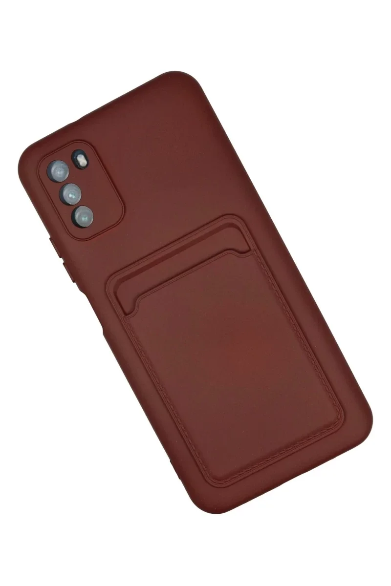 Xiaomi Pocophone M3 Kılıf Kelvin Kartvizitli Silikon - Bordo Xiaomi Pocophone M3 Kılıf Kelvin Kartvizitli Silikon - Bordo