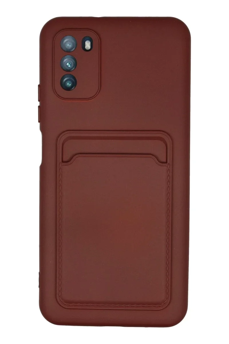 Xiaomi Pocophone M3 Kılıf Kelvin Kartvizitli Silikon - Bordo Xiaomi Pocophone M3 Kılıf Kelvin Kartvizitli Silikon - Bordo