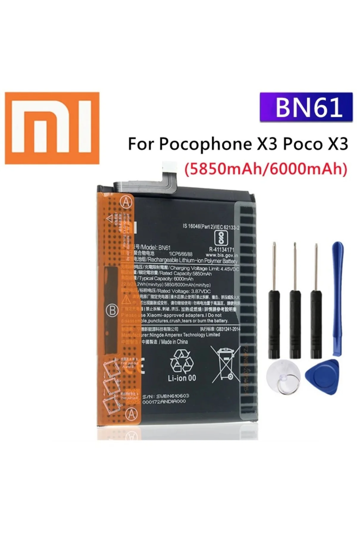 Xiaomi Pocophone X3 Nfc - Battery Bn61 6000mah Tamir Seti