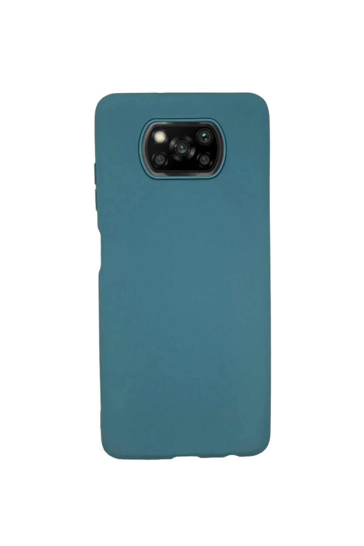 Xiaomi Pocophone X3 Uyumlu  İnce Mat Silikon Kılıf Elegantyeşil