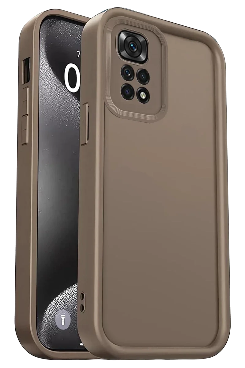 Xiaomi Redmi 10 2022 Kılıf Viera Silikon - Kahverengi Xiaomi Redmi 10 2022 Kılıf Viera Silikon - Kahverengi