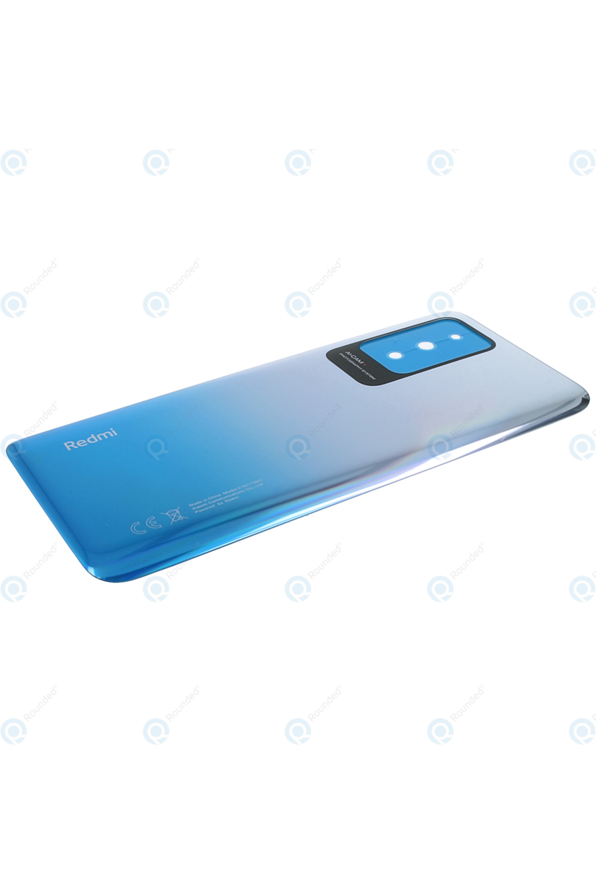 Xiaomi Redmi 10 Arka Pil Kapağı, Logolu, Lens Hariç Deniz Mavisi