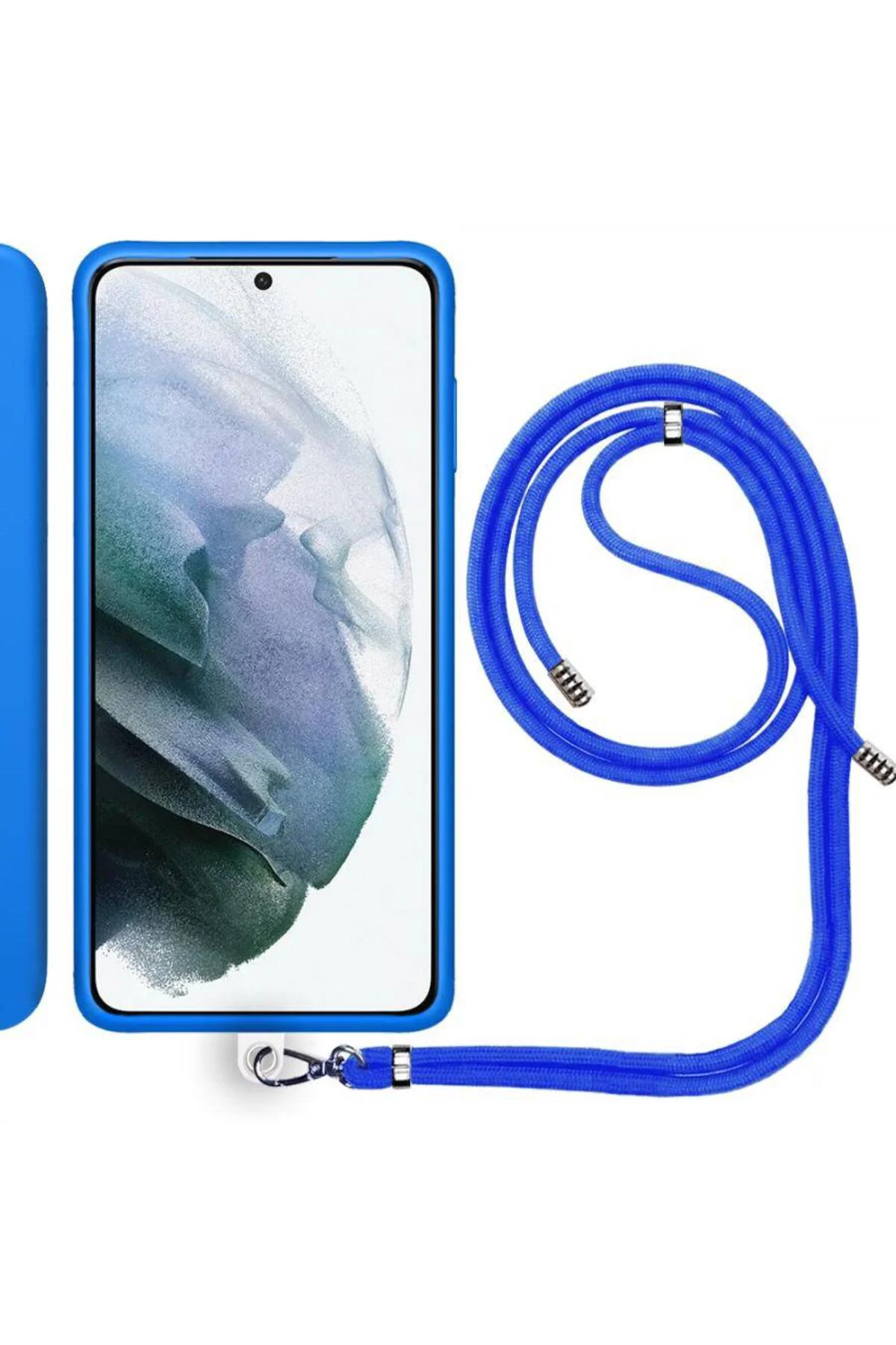 Xiaomi Redmi 10C İp Askılı Silikon Kılıf Mavi