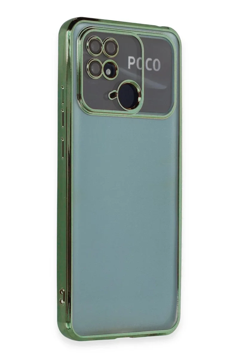 Xiaomi Redmi 10C Kılıf Razer Lensli Silikon - Yeşil Xiaomi Redmi 10C Kılıf Razer Lensli Silikon - Yeşil