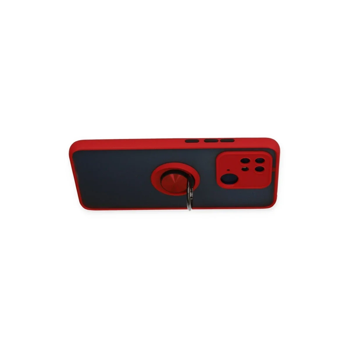 Xiaomi Redmi 10C Kılıf Montreal Yüzüklü Silikon Kapak - Kırmızı Xiaomi Redmi 10C Kılıf Montreal Yüzüklü Silikon Kapak - Kırmızı - Görsel 3