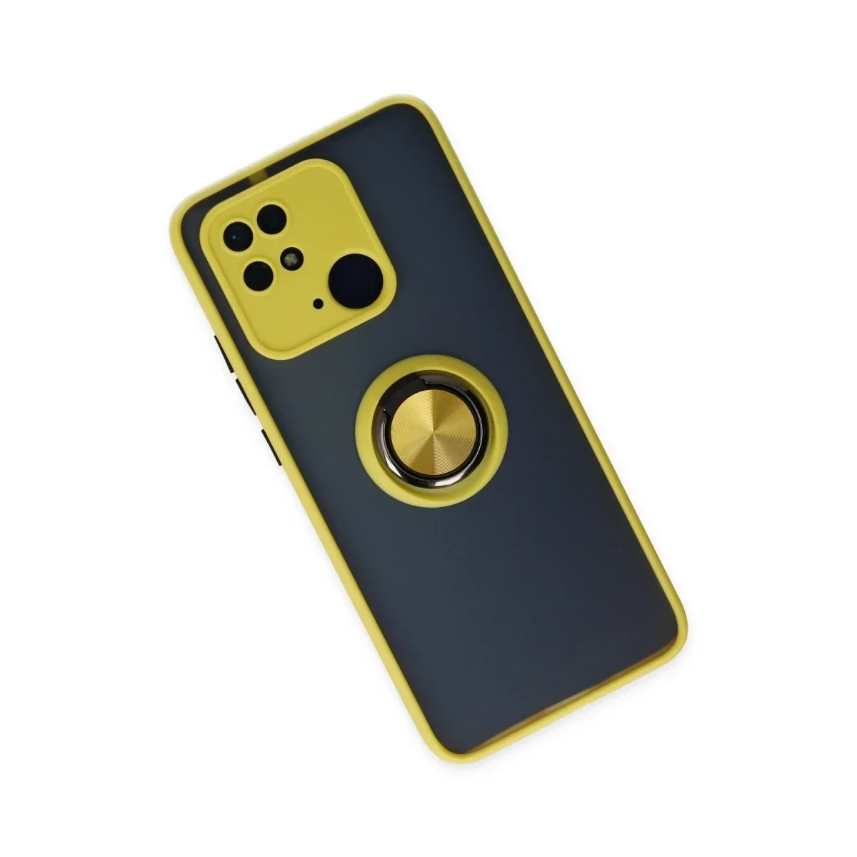 Xiaomi Redmi 10C Kılıf Montreal Yüzüklü Silikon Kapak - Sarı Xiaomi Redmi 10C Kılıf Montreal Yüzüklü Silikon Kapak - Sarı - Görsel 2