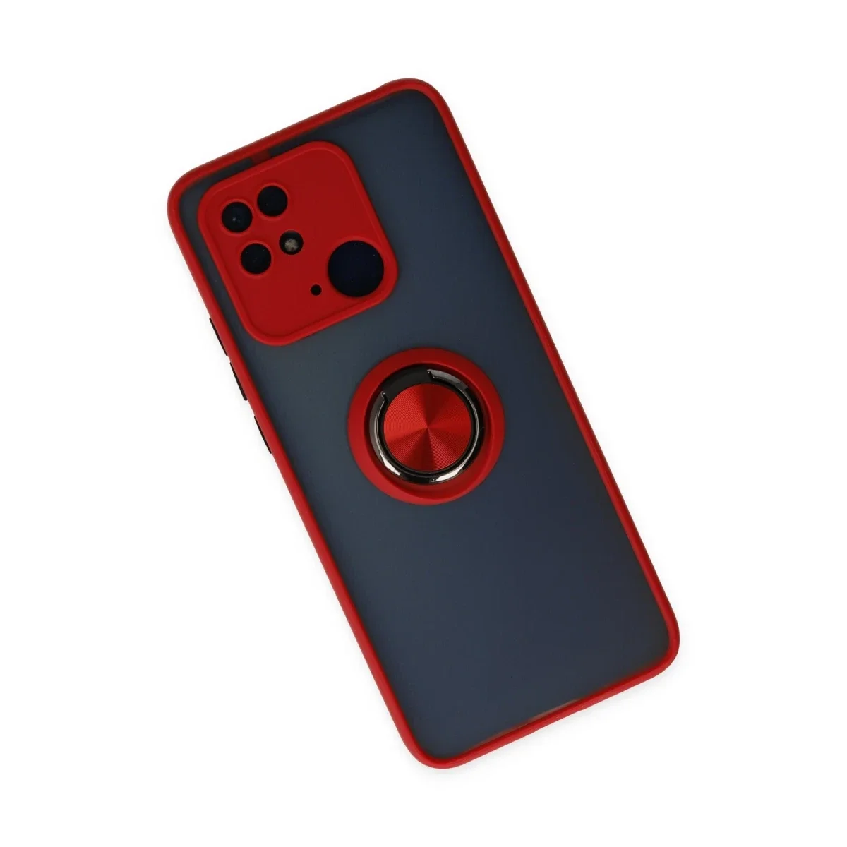 Xiaomi Redmi 10C Kılıf Montreal Yüzüklü Silikon Kapak - Kırmızı Xiaomi Redmi 10C Kılıf Montreal Yüzüklü Silikon Kapak - Kırmızı - Görsel 2