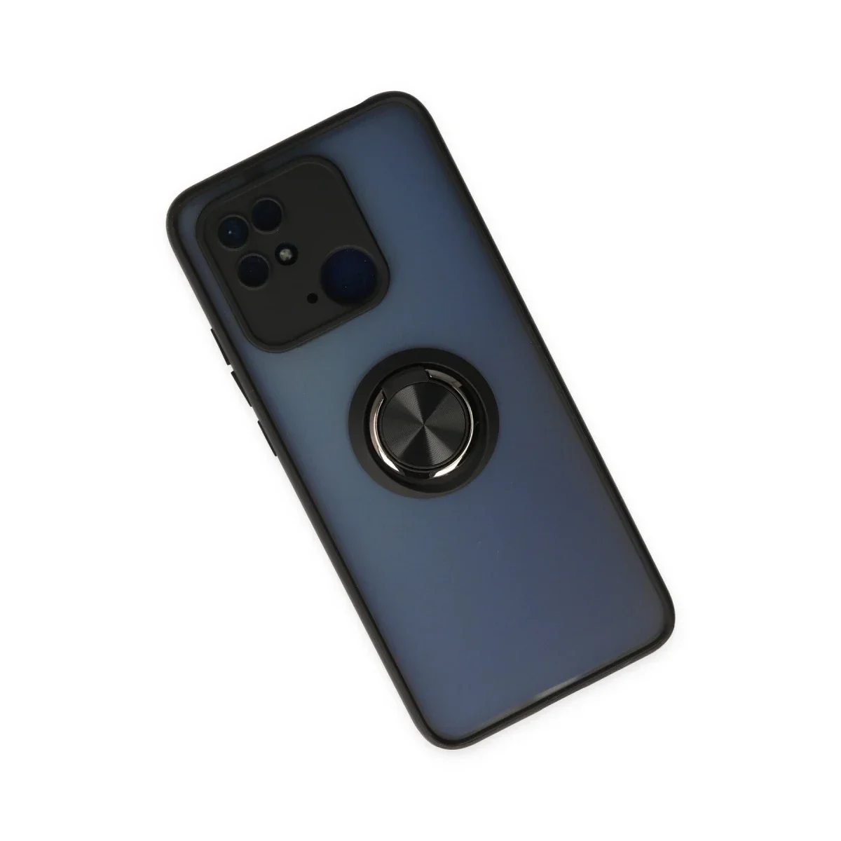 Xiaomi Redmi 10C Kılıf Montreal Yüzüklü Silikon Kapak - Siyah Xiaomi Redmi 10C Kılıf Montreal Yüzüklü Silikon Kapak - Siyah - Görsel 2