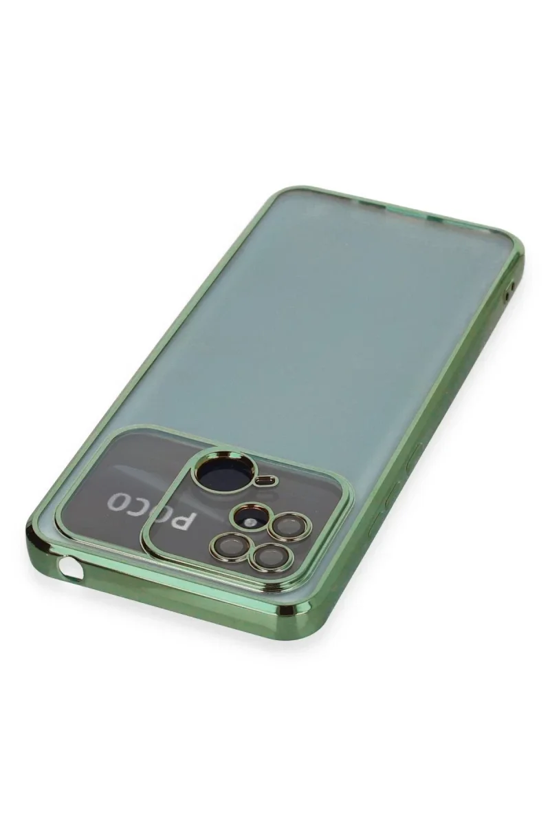 Xiaomi Redmi 10C Kılıf Razer Lensli Silikon - Yeşil Xiaomi Redmi 10C Kılıf Razer Lensli Silikon - Yeşil