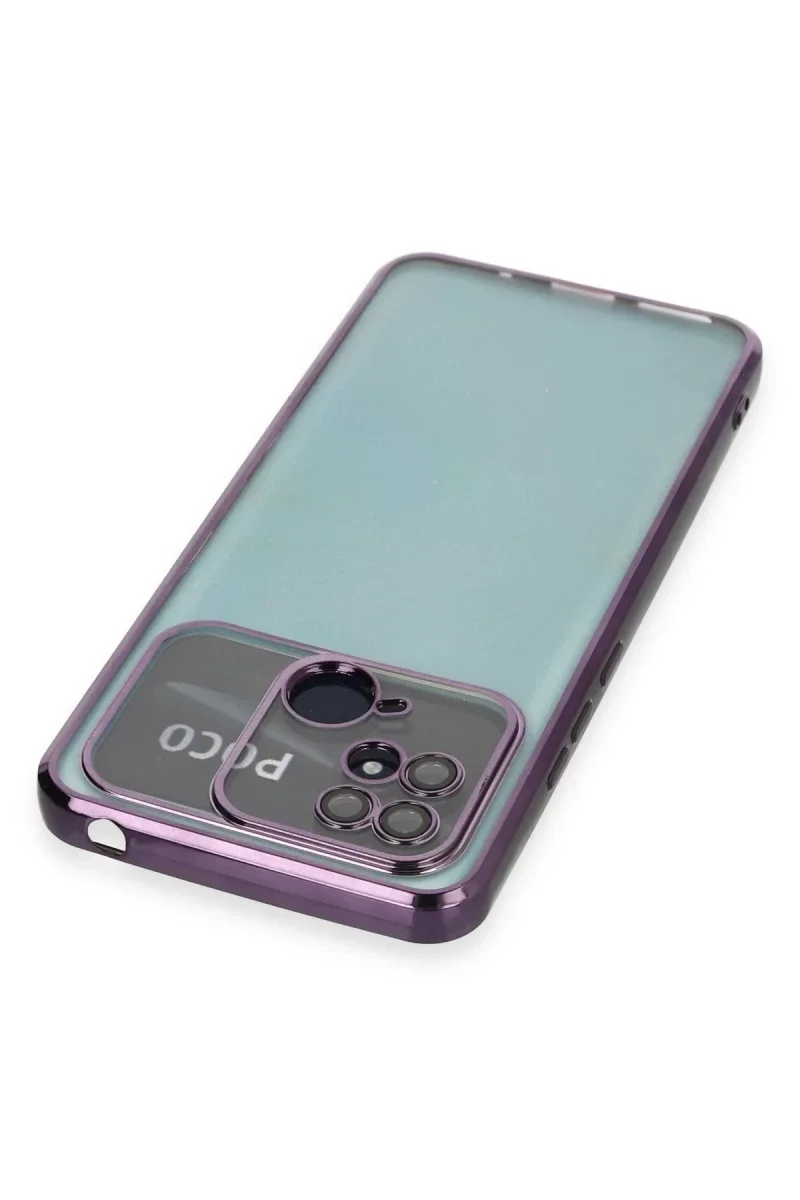 Xiaomi Redmi 10C Kılıf Razer Lensli Silikon - Mor Xiaomi Redmi 10C Kılıf Razer Lensli Silikon - Mor