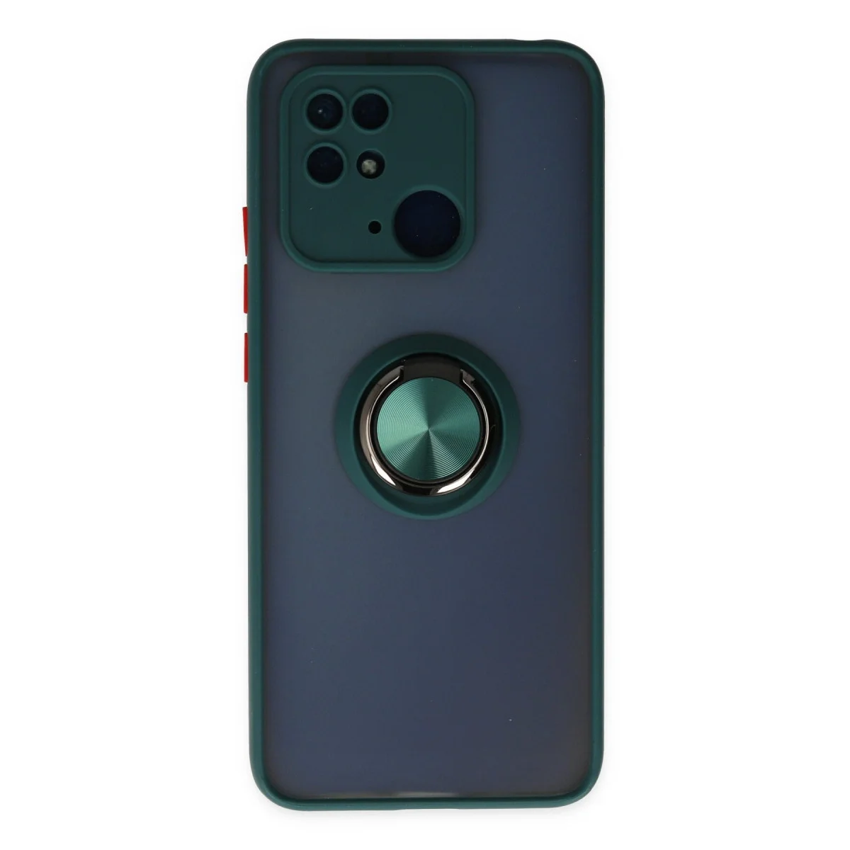 Xiaomi Redmi 10c Kılıf Montreal Yüzüklü Silikon Kapak - Yeşil Xiaomi Redmi 10c Kılıf Montreal Yüzüklü Silikon Kapak - Yeşil