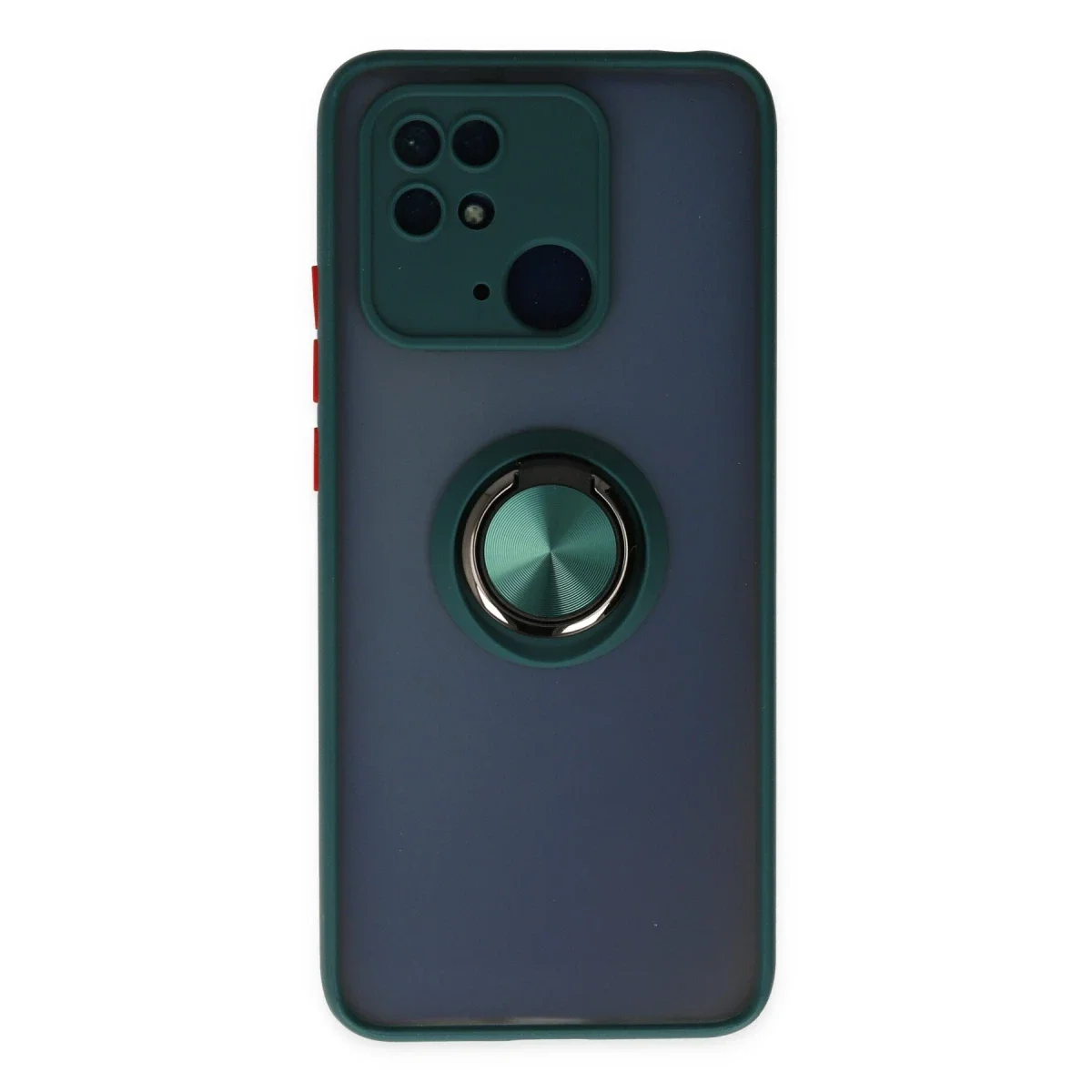 Xiaomi Redmi 10C Kılıf Montreal Yüzüklü Silikon Kapak - Yeşil Xiaomi Redmi 10C Kılıf Montreal Yüzüklü Silikon Kapak - Yeşil