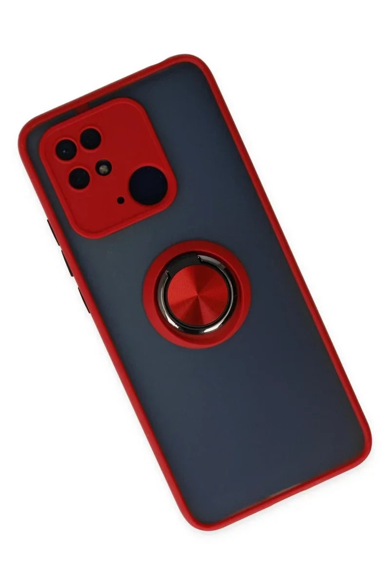 Xiaomi Redmi 10C Kılıf Montreal Yüzüklü Silikon Kapak - Kırmızı Fiyatı, Yorumları ve Özellikleri