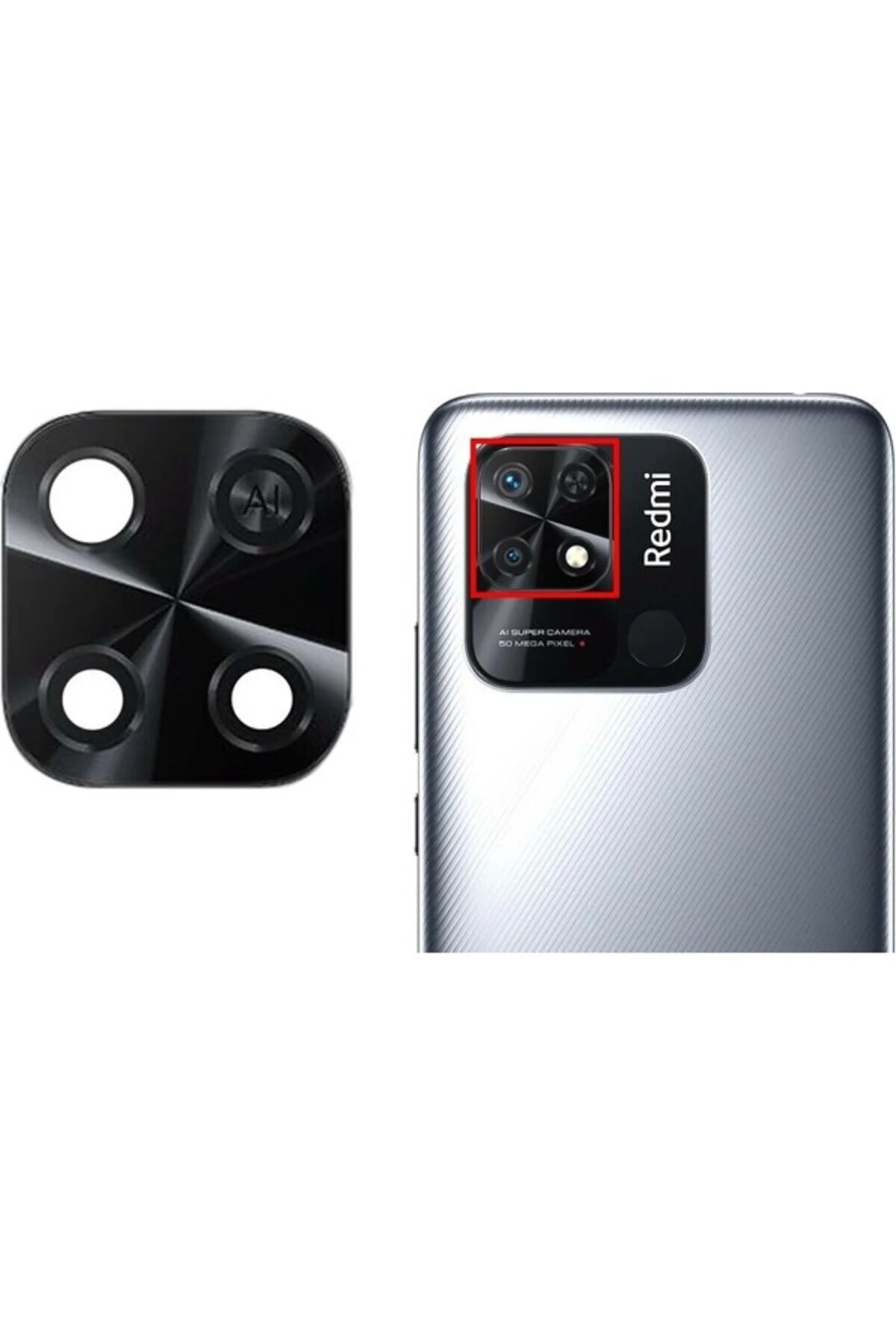 Xiaomi Redmi 10C Uyumlu Kamera Lensi Camı 220333QAG 220333QBI 220333QNY 220333QL