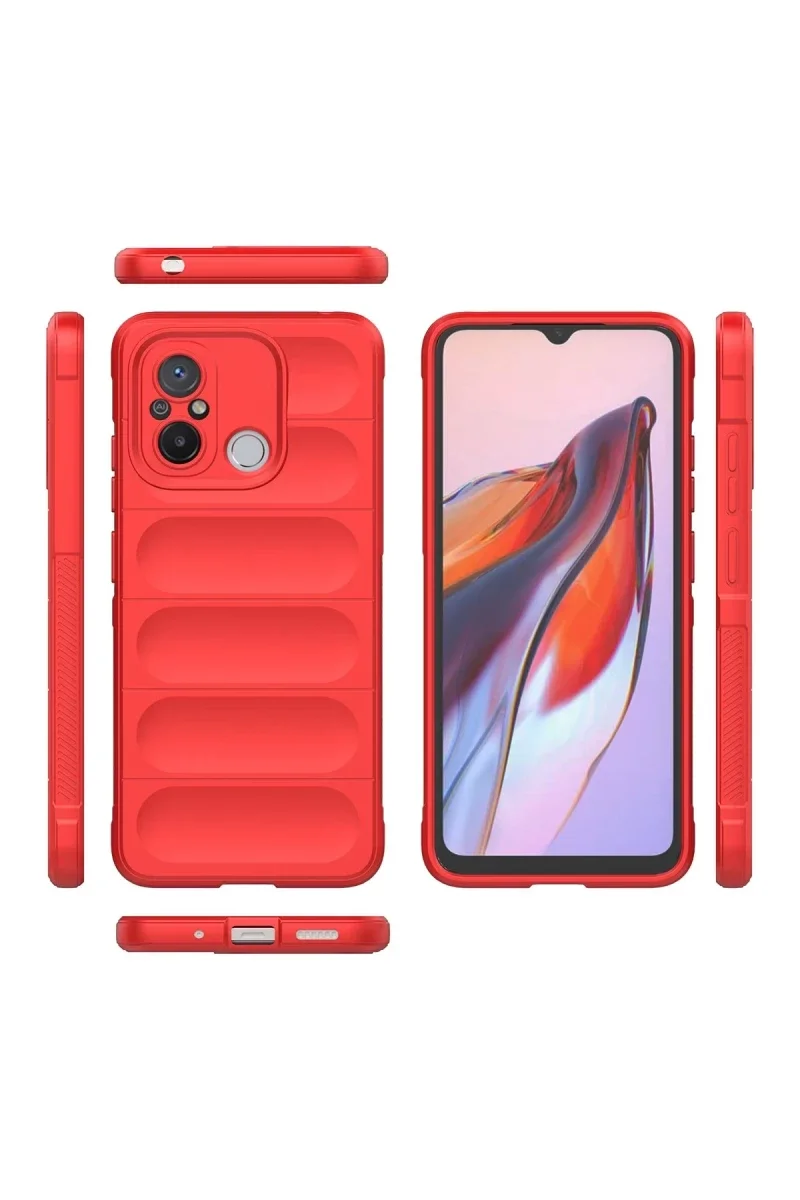 Xiaomi Redmi 12C Kılıf Optimum Silikon - Kırmızı Xiaomi Redmi 12C Kılıf Optimum Silikon - Kırmızı