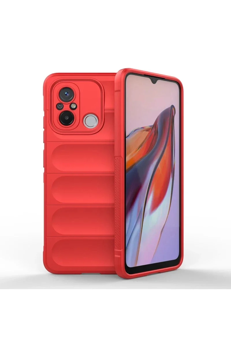 Xiaomi Redmi 12C Kılıf Optimum Silikon - Kırmızı Xiaomi Redmi 12C Kılıf Optimum Silikon - Kırmızı