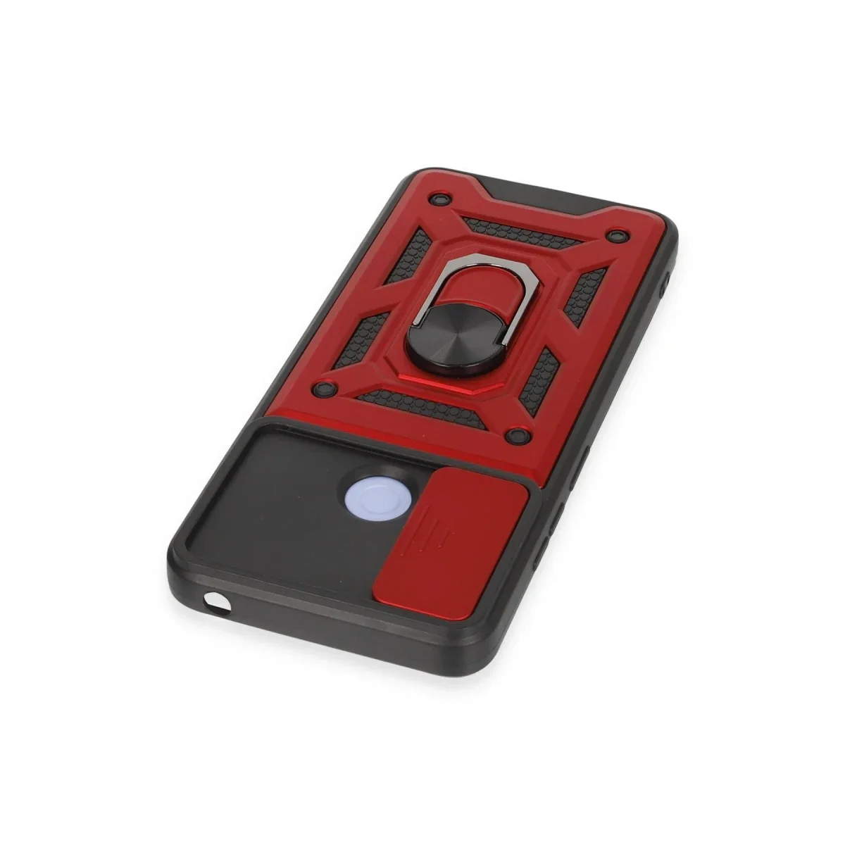 Xiaomi Redmi 12C Kılıf Pars Lens Yüzüklü Silikon - Kırmızı Xiaomi Redmi 12C Kılıf Pars Lens Yüzüklü Silikon - Kırmızı