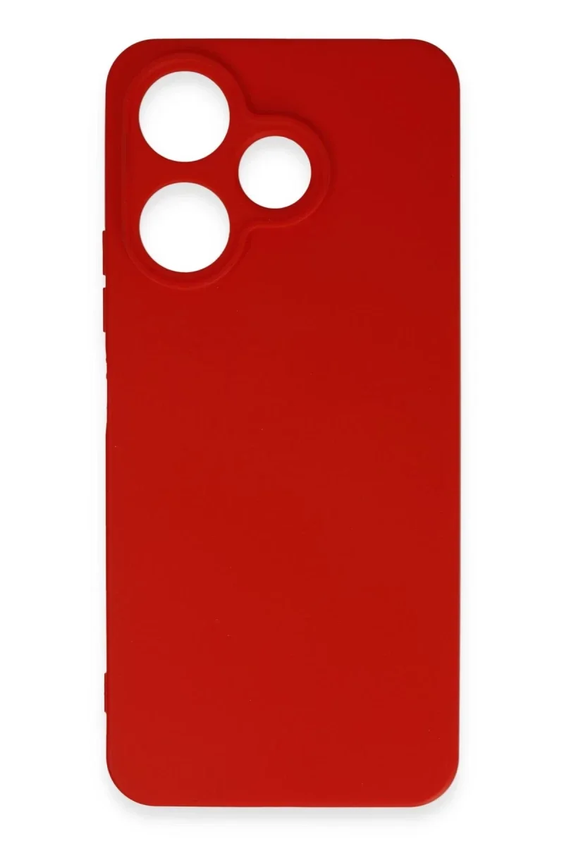 Xiaomi Redmi 13 4G Kılıf First Silikon - Kırmızı Xiaomi Redmi 13 4G Kılıf First Silikon - Kırmızı