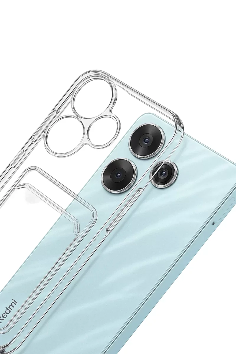 Xiaomi Redmi 13 4G Kılıf Kart Şeffaf Silikon - Şeffaf Xiaomi Redmi 13 4G Kılıf Kart Şeffaf Silikon - Şeffaf
