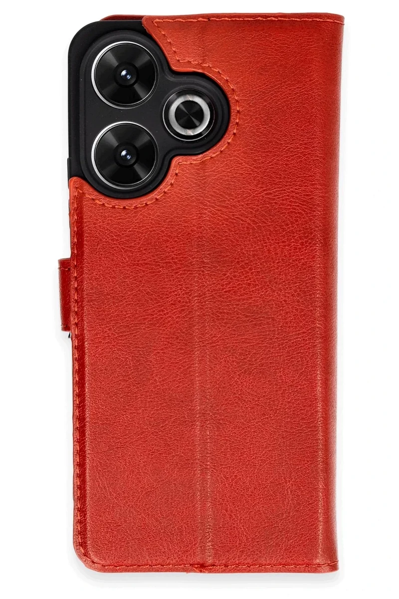 Xiaomi Redmi 13 4G Kılıf Trend S Plus Kapaklı Kılıf - Kırmızı Xiaomi Redmi 13 4G Kılıf Trend S Plus Kapaklı Kılıf - Kırmızı