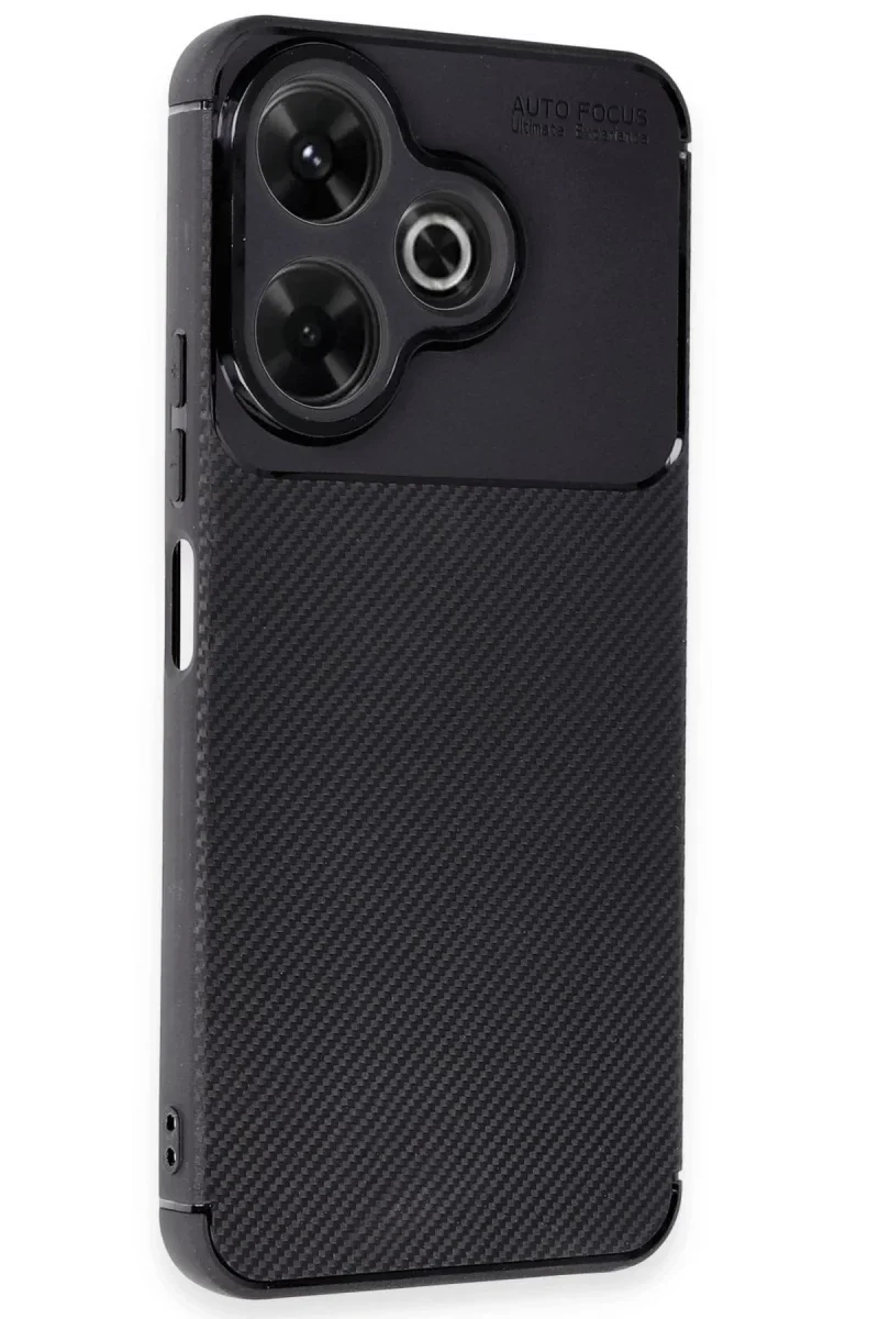 Xiaomi Redmi 13 4G Kılıf Auto Focus Karbon Kapak - Siyah Xiaomi Redmi 13 4G Kılıf Auto Focus Karbon Kapak - Siyah