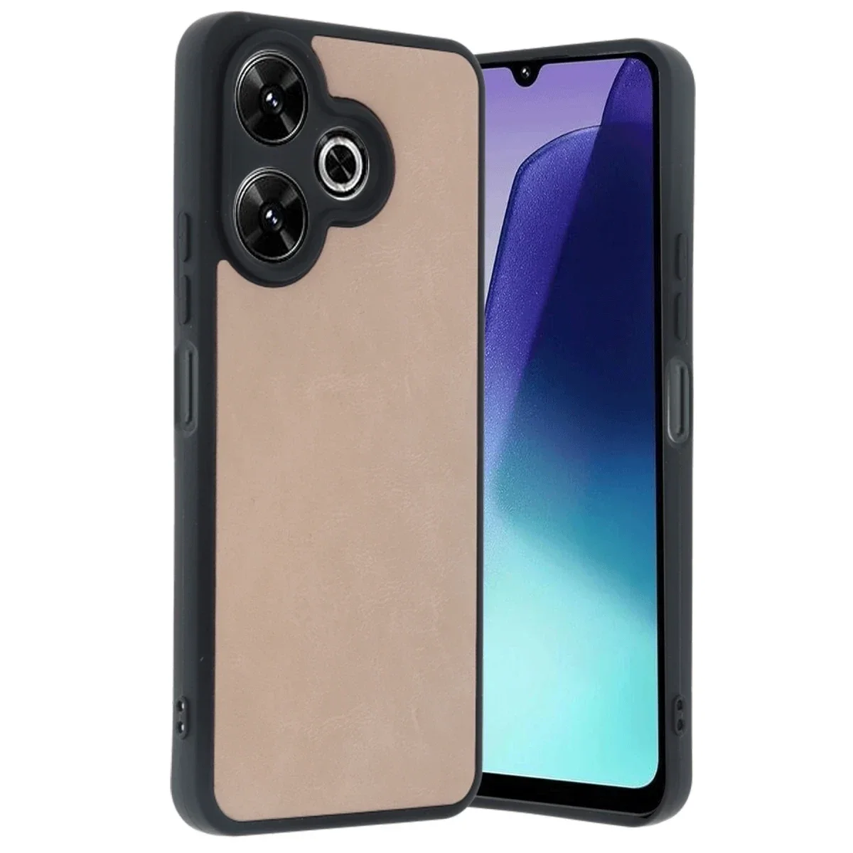 Xiaomi Redmi 13 4G Kılıf Aras Deri Kapak - Pudra Xiaomi Redmi 13 4G Kılıf Aras Deri Kapak - Pudra